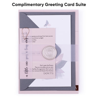 White, Small Square Petite Forever Rose Box