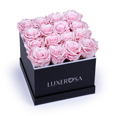 Black, Large Square, Infinity Rose Box