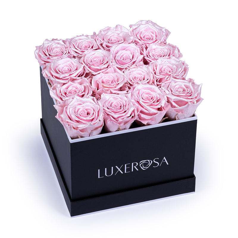 Black, Large Square, Infinity Rose Box