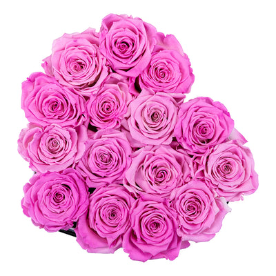 Black, Medium, Venus Heart Shaped, Eternity Rose Box