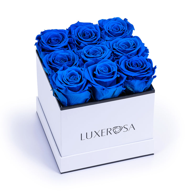 White, Medium Square Infinity Rose Box